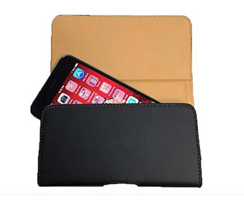 Imagen 2 de 7 de Funda De Cuero Cinturón Para Todos Modelos De iPhone Y Otros
