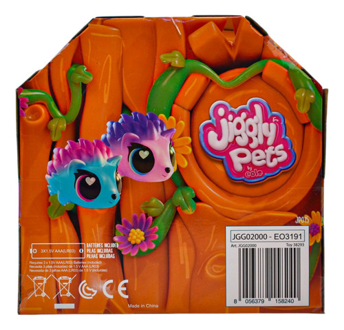 Jiggly Pets Erizo Spiky Con Sonidos Azul Famosa