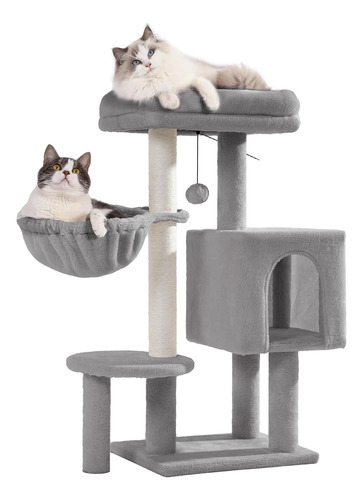 Cama Para Gato Acolchada En Torre Superior Y Poste Rascado_b