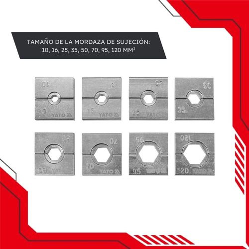 Pinza Hidráulica Identar Engarzar Terminales 10-120mm2 Yato