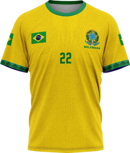 Imagem 1 de 3 de Camiseta Bolsonaro Presidente Camisa Tecido Dryfit Cod04