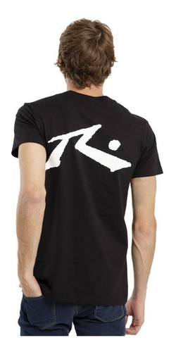 Imagen 5 de 8 de Remera Rusty Hit Competition Pack X 2 Negro Y Blanco Lisa