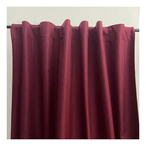 Juego De Cortinas Blackout Vinilico Engomado 100% Bloquea! Bordó