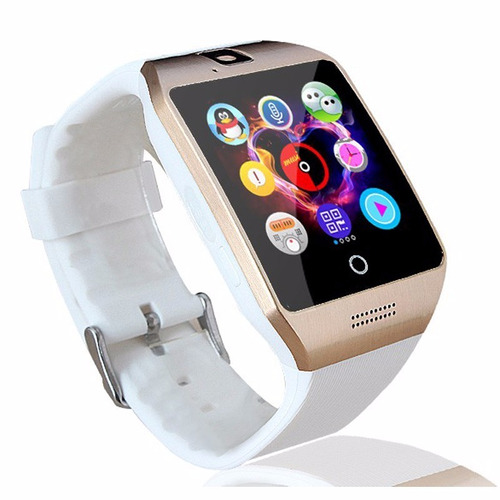 Q18 Bluetooth Reloj Inteligente Sim Teléfono Deporte Blanco