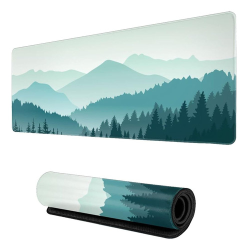 Green Mountain Scenic Forest Landscape Mouse Pad Gaming Xl L