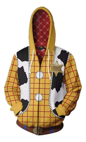 Woody Hoodie Sheriff Cosplay Disfraz Chaqueta De Vaquero Sud