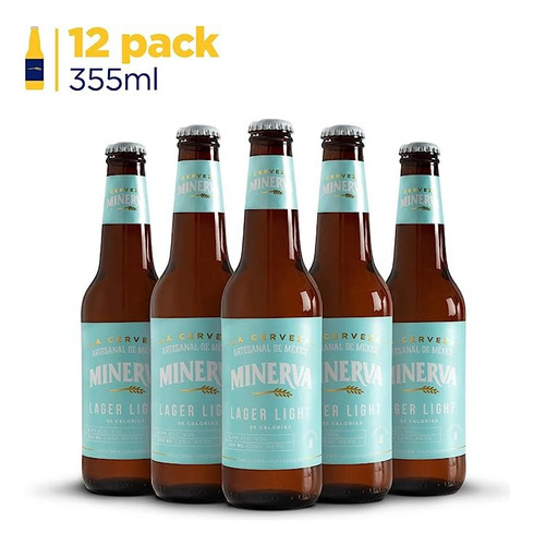 Imagen 2 de 5 de Cerveza Minerva Lager Light 12 Pack