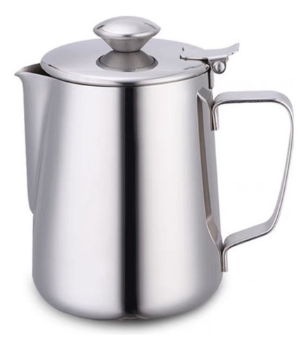 Jarra Latte Art Acero Inox Con Tapa Pico Fino Reforzado
