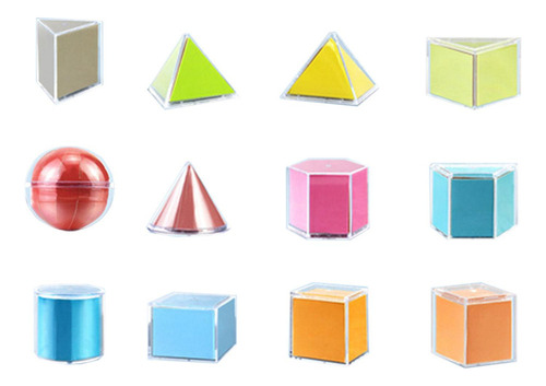 Nova Bloques De Formas Geométricas 3d 12x, Juguete Educativo