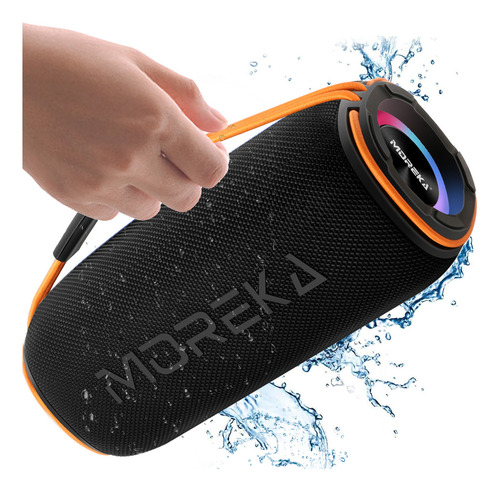 Moreka-368 Bocina Bluetooth, 20w Altavoz Bluetooth Portátil Ipx6 Impermeable, Luces Rgb, Sonido Estéreo Tws,bluetooth 5.3 Para Camping, Viajes Al Aire Libre, Fiesta, Hogar-negro