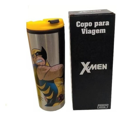 Copo Gamer Termico Wolverine Marvel X-men Hq Inox 10022754