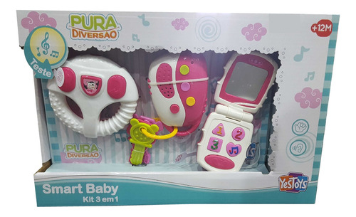 Brinquedo Pura Diversão Smart Baby Kit 3 Em 1 Yestoys 20074