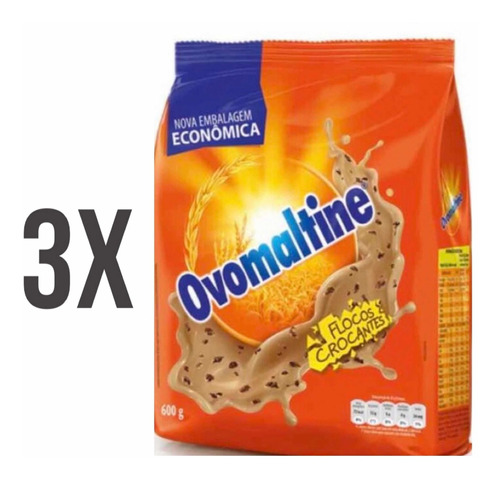 Kit 3 Ovomaltine Achocolatado Embalagem Econômica 600g