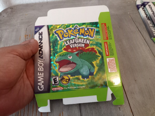 Pokemon Verde Hoja Leaf Green Re-pro Solo Caja Custom