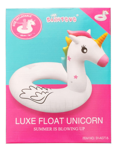Imagen 4 de 6 de Flotador Unicornio Piscina Niño 90 Cm