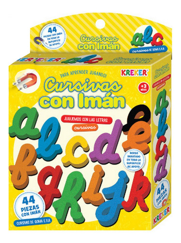 Caja 44 Letras Cursivas De Goma Eva Imantados Ploppy 540327