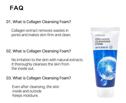 Espuma Limpieza Facial Coreana Colágeno_ Anti-imperfecciones