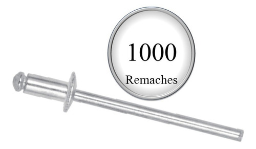 1000 As48 Remaches Pop De Aluminio 1/8x1/2