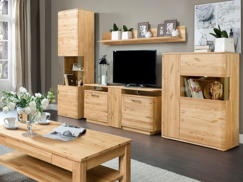 Imagen 2 de 5 de Mueble Tv 100% Madera Maciza De Roble Ref: Maciza08