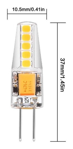 Imagem 3 de 4 de Kit 10 Lâmpadas Led G4 12v 3w Ac/dc