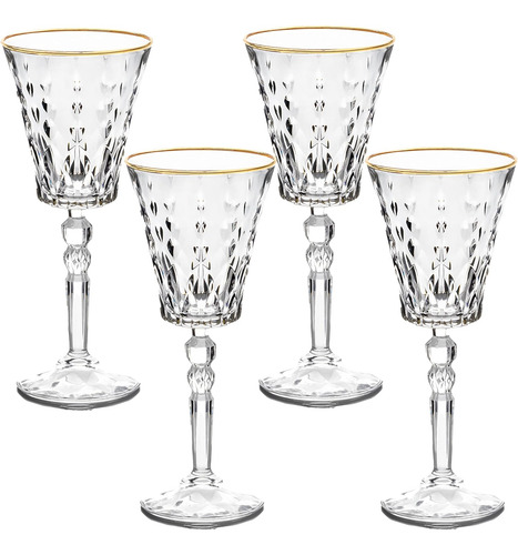 Lorren Home Trends Marilyn Gold Set De 4 Vinos Blancos