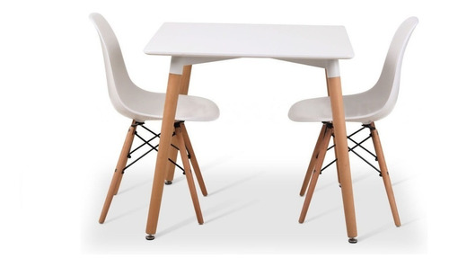 Juego De Comedor Eames Mesa 1.2 Mts Y 2 Sillas