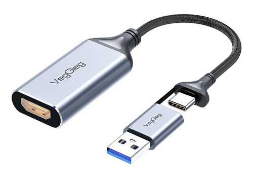 Tarjeta De Captura De Vídeo Usb/tipo C A Hdmi Adaptador 4k