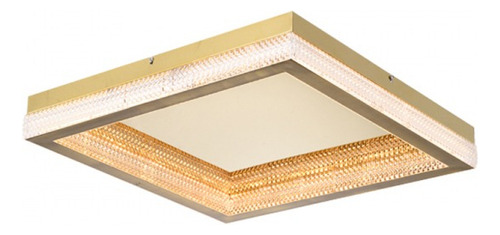 Plafon Queensland Quadr 40cm 64w Dourado Skylight 4006q 127/220V