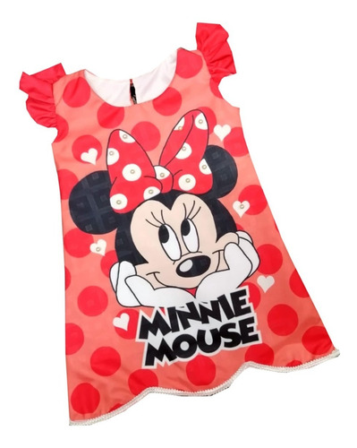 Vestido Con Manga De Minnie Mouse ( Mickey Mouse ) - H