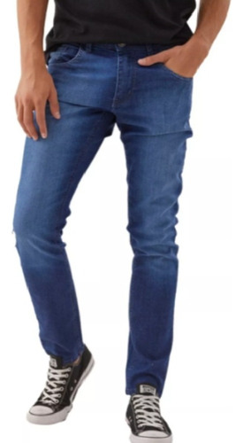 Pantalon Jeans Taverniti 11708 Elastizado Tiro Medio Slim