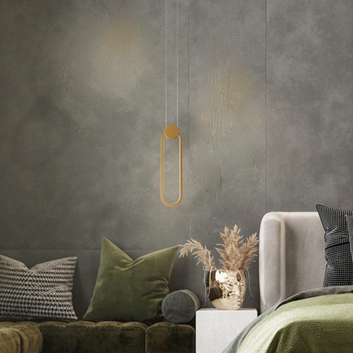 . Lámpara Colgante Led Ovalada Moderna For Baño