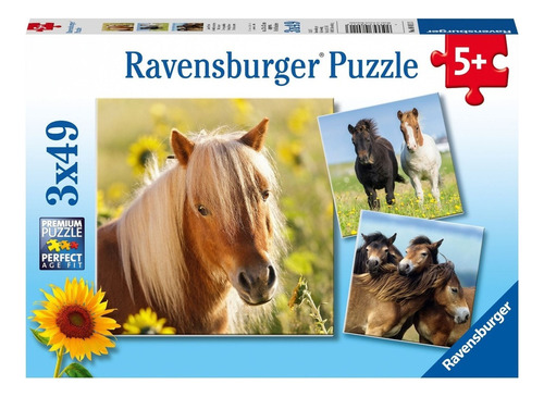 Rompecabezas 3x49 Piezas Queridos Caballos Ravensburger