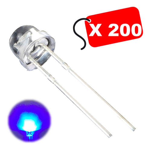 Led 5mm Straw Hat Royal Blue Everlight Led
