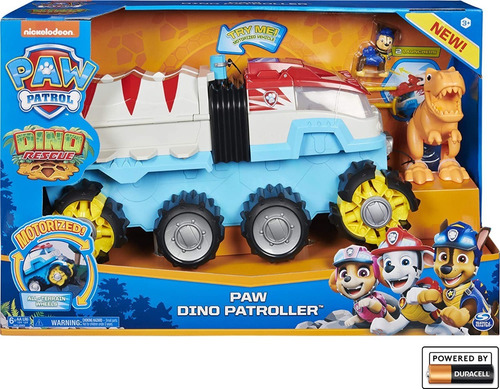 Imagen 6 de 10 de Paw Patrol Dino Rescue Patroller Carro Motorizado Chase Rex