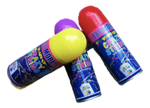 12 Pzas De Aerosol Serpentina En Spray Espuma Fiesta 250ml