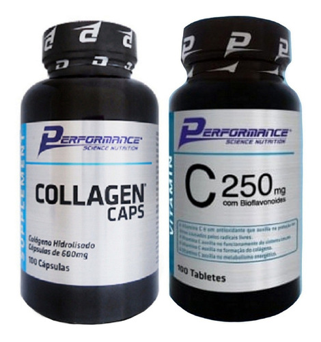 Colageno Hidrolisado 600mg Vit C 250mg Performance 100cap