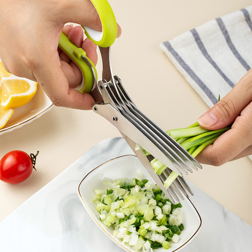 Tijeras Multicorte Cocina Picar Especias Acero Inoxidable