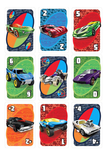 Juego De Cartas Uno Hot Wheels De 2 A 10 Jugadores