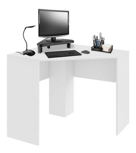Mesa De Canto Para Computador 90x90 Branco Móveis Multilaser