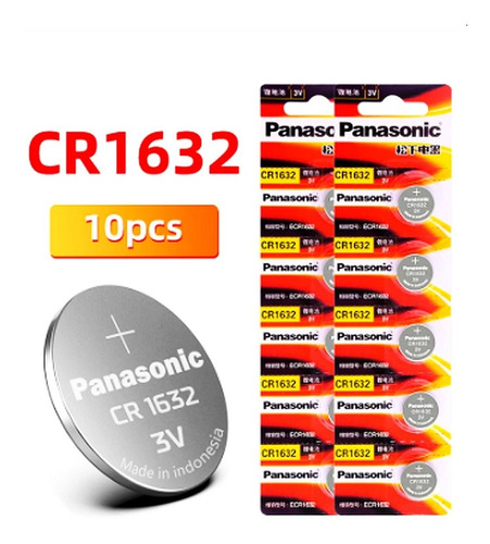 10 Pilas Panasonic Cr1632 