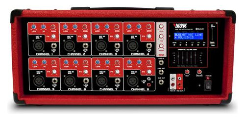 Consola Mixer Potenciada Novik Nvk 8500 Bt Bluetooth Usb Sd