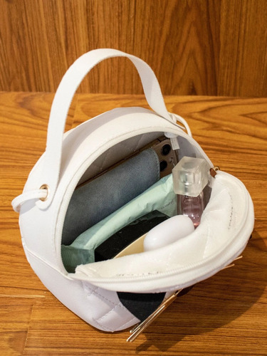 Bolso De Círculo Acolchado Con Gráfico De Dibujos Animados