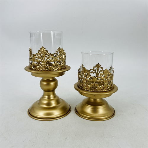 Para 2x Candelabro Cónico Candelabro Decorativo De Hierro /