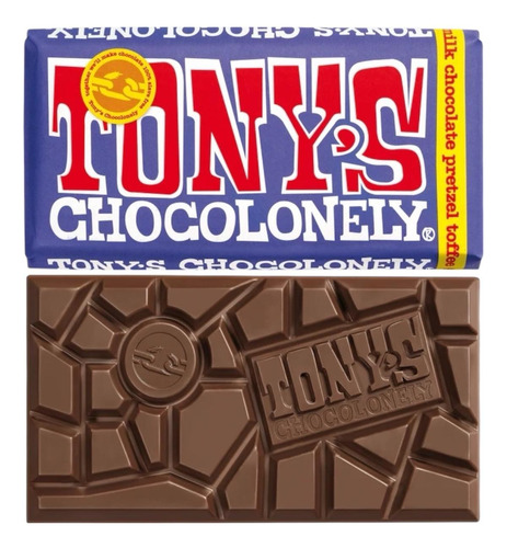 Chocolate Tony's Chocolonely - Com Pretzel - Pronta Entrega