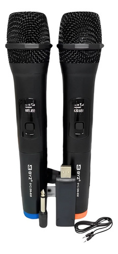 Microfones Duplos Sem Fio - Qualidade Profissional Cor Preto