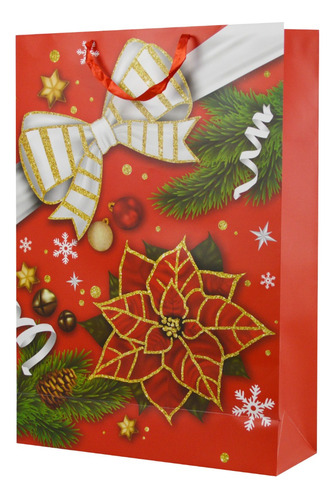Bolsa De Regalo Plegable Diseño Navidad Santa Yxl 50x72cm