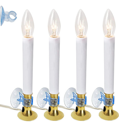 Velas Eléctricas De Navidad Con Sensor Automático, Enchufabl