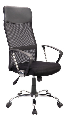 Silla de escritorio ADS Everest CB gamer ergonómica  negra con tapizado de mesh