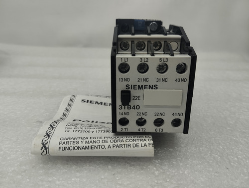 Contactor Siemens 3tb40 22-0bb 2.4/4kw 220/440v Bobina 24vdc