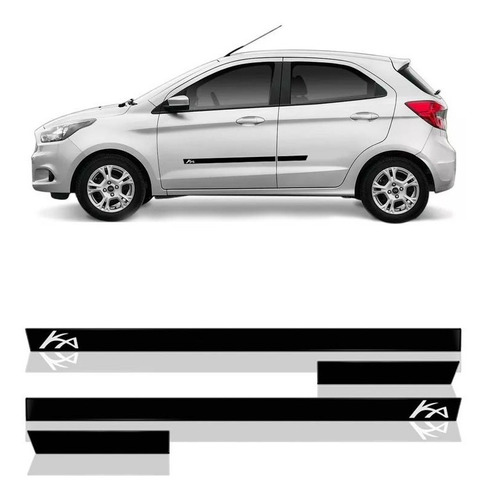 Borrachao Ford Ka Latera Kit 4 Peças